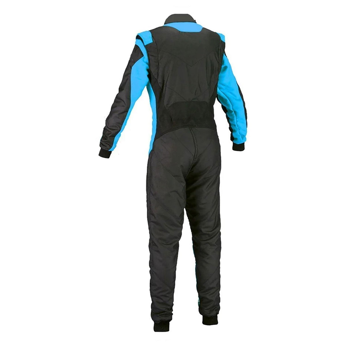 Black and Blue Go-Kart Driver Racing Outfit – Custom Fit: black and Blue Go-Kart Driver Racing Karting Costume.