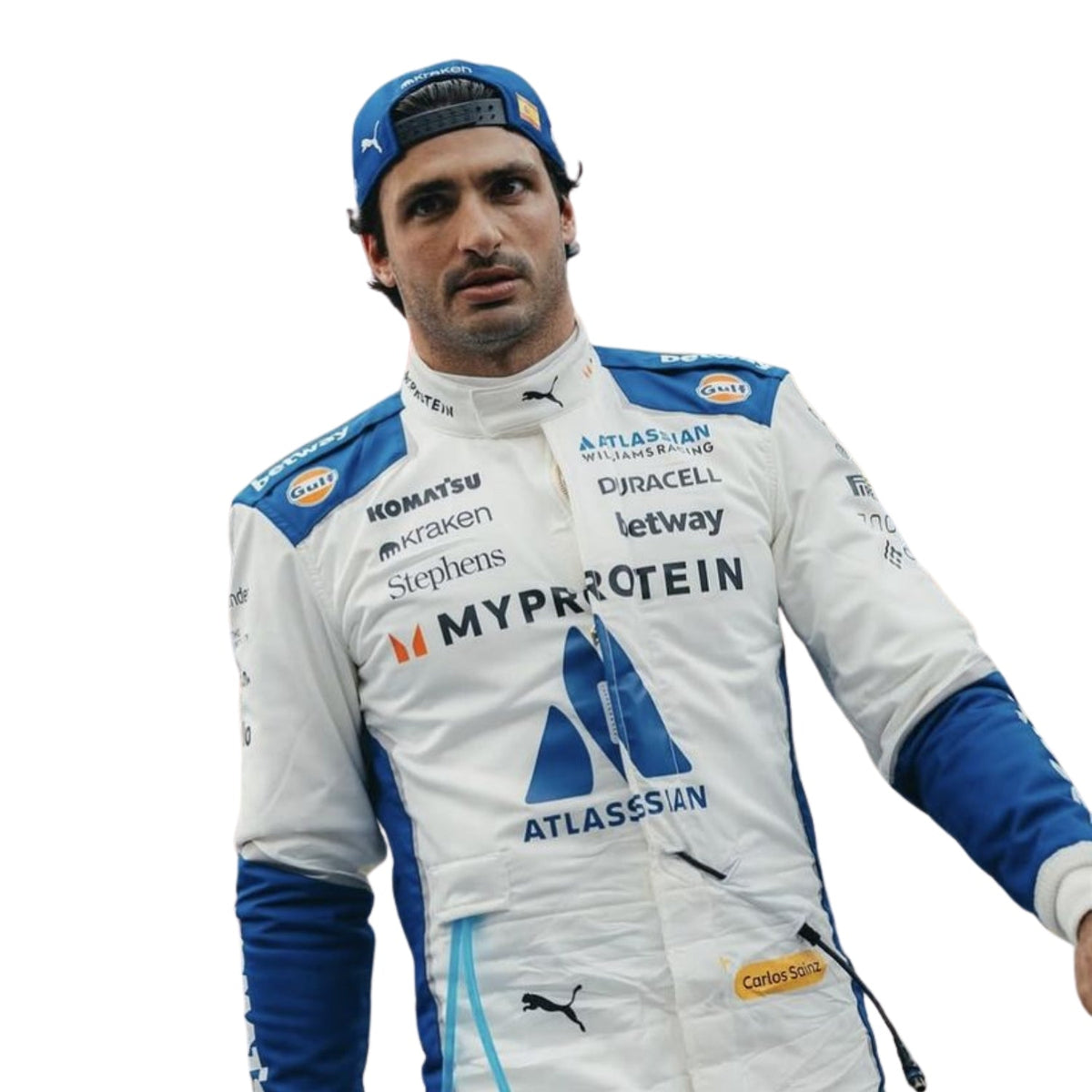 Carlos Sainz United States GP 2025 Racing Suit Replica: carlos Sainz F1 Race Williams United States GP Motorsport Suit.