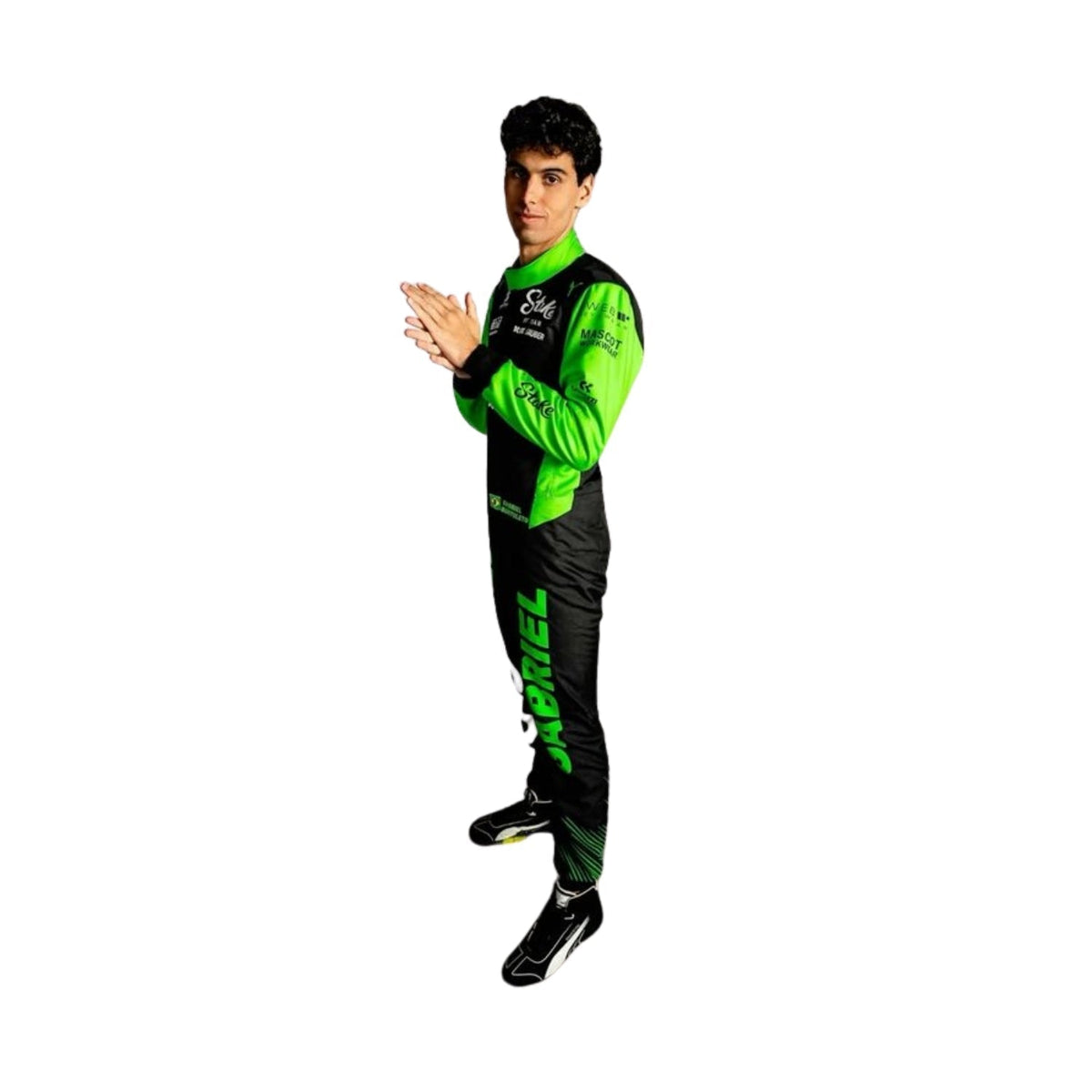 2025 Gabriel Bortoleto Racing Suit Replica: gabriel Bortoleto F1 Race Kick Sauber Grand Prix Suit.