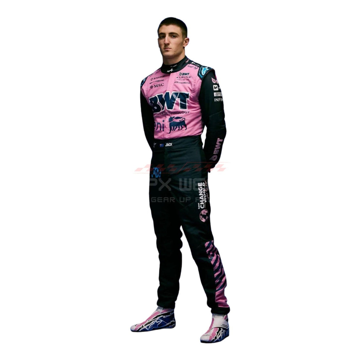 2025 Jack Doohan Racing Suit Replica: jack Doohan F1 Race Alpine Motorsport Suit.