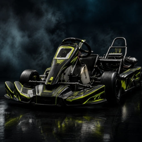 Custom-designed karting suit with personalised colours and graphics