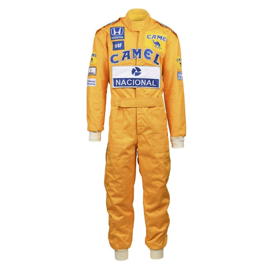 Ayrton Senna Racing Suit Replica 1987: ayrton Senna F1 Race Lotus Grand Prix Suit.