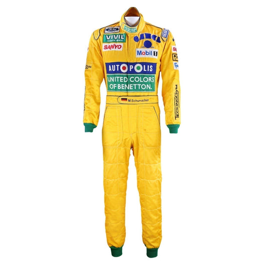 1992 Michael Schumacher Racing Suit Replica: michael Schumacher F1 Race Replica Benetton Ford Driver Suit.