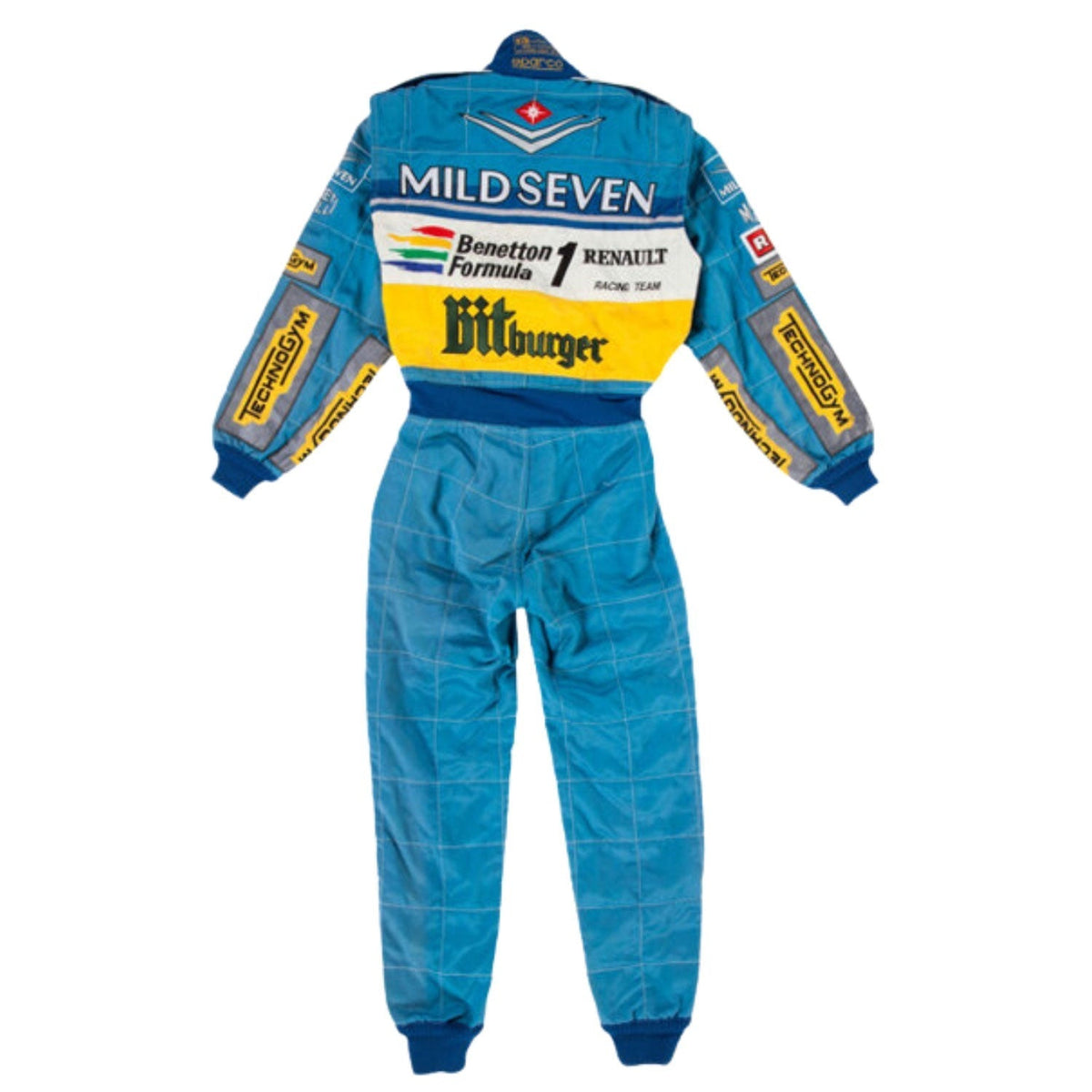 1995 Michael Schumacher Racing Suit Replica: michael Schumacher F1 Race Replica BitBurger Benetton Grand Prix Suit.