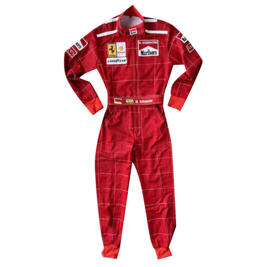 Michael Schumacher 1996 Racing Suit Replica: michael Schumacher F1 Race Replica Ferrari Grand Prix Suit.