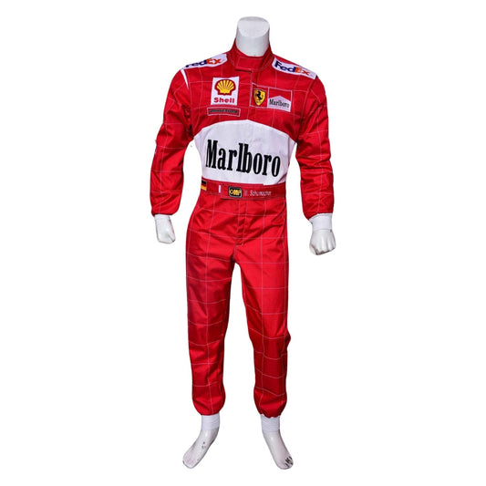 Michael Schumacher Belgian GP 2001 Racing Suit Replica: michael Schumacher F1 Race Ferrari Belgian GP Motorsport Suit.