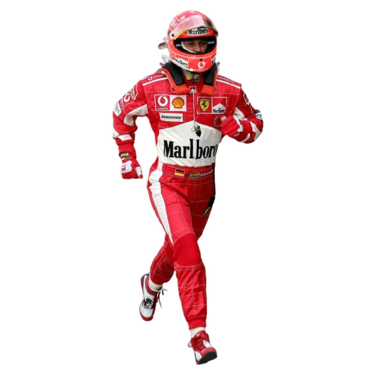 Michael Schumacher Racing Suit Replica 2005: michael Schumacher F1 Race Ferrari World Champion Grand Prix Suit Right.