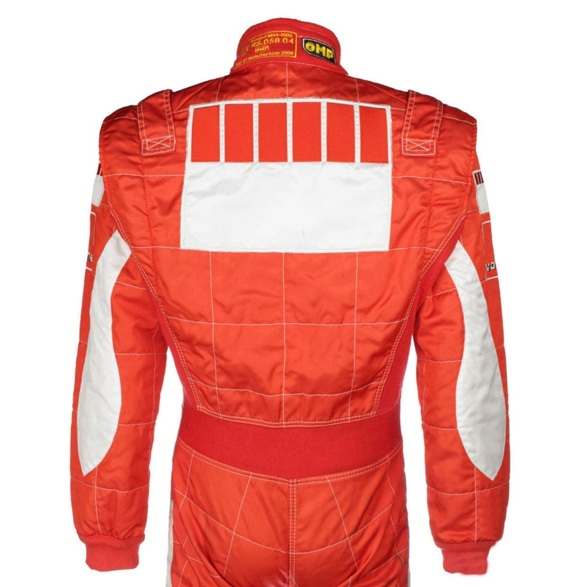 Michael Schumacher Racing Suit Replica 2006: michael Schumacher F1 Race Replica Ferrari Grand Prix Suit Close Up View.