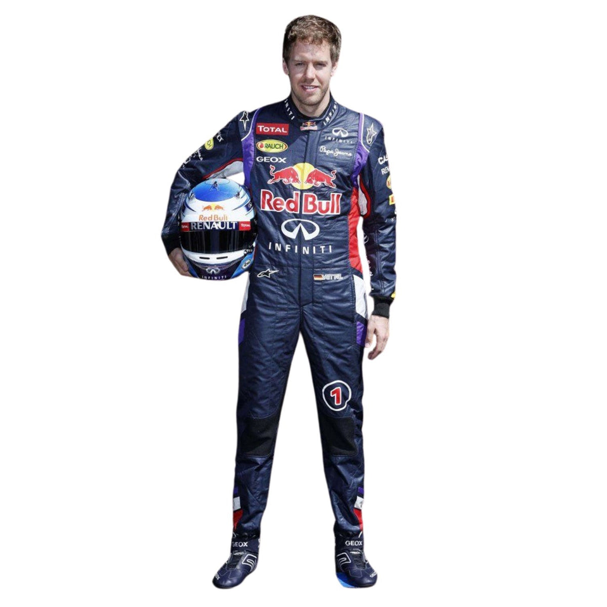 2014 Sebastian Vettel Racing Suit Replica: sebastian Vettel F1 Race Replica Red Bull Grand Prix Suit.