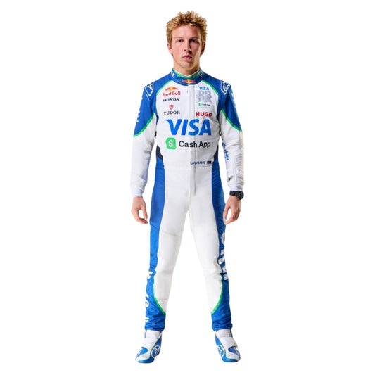2025 Liam Lawson Racing Suit Replica: liam Lawson F1 Race Replica VCARB Motorsport Suit.