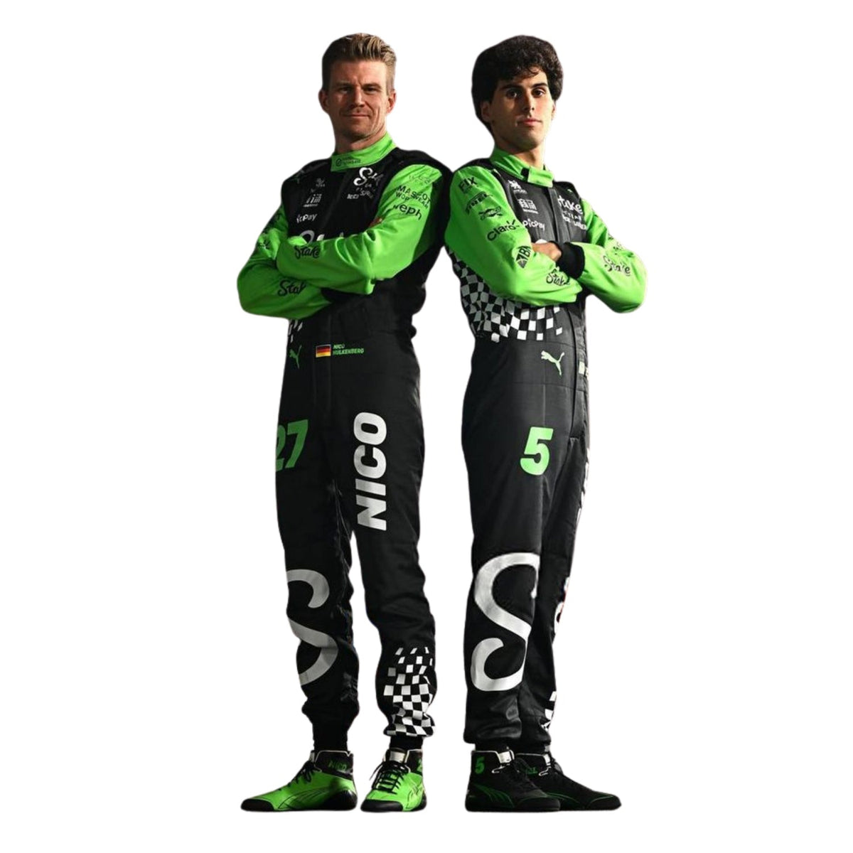 Nico Hulkenberg 2025 Racing Suit Replica – Las Vegas GP: nico Hulkenberg & Gabriel Bortoleto F1 Race Replica Kick Sauber Las Vegas Grand Prix Suit.