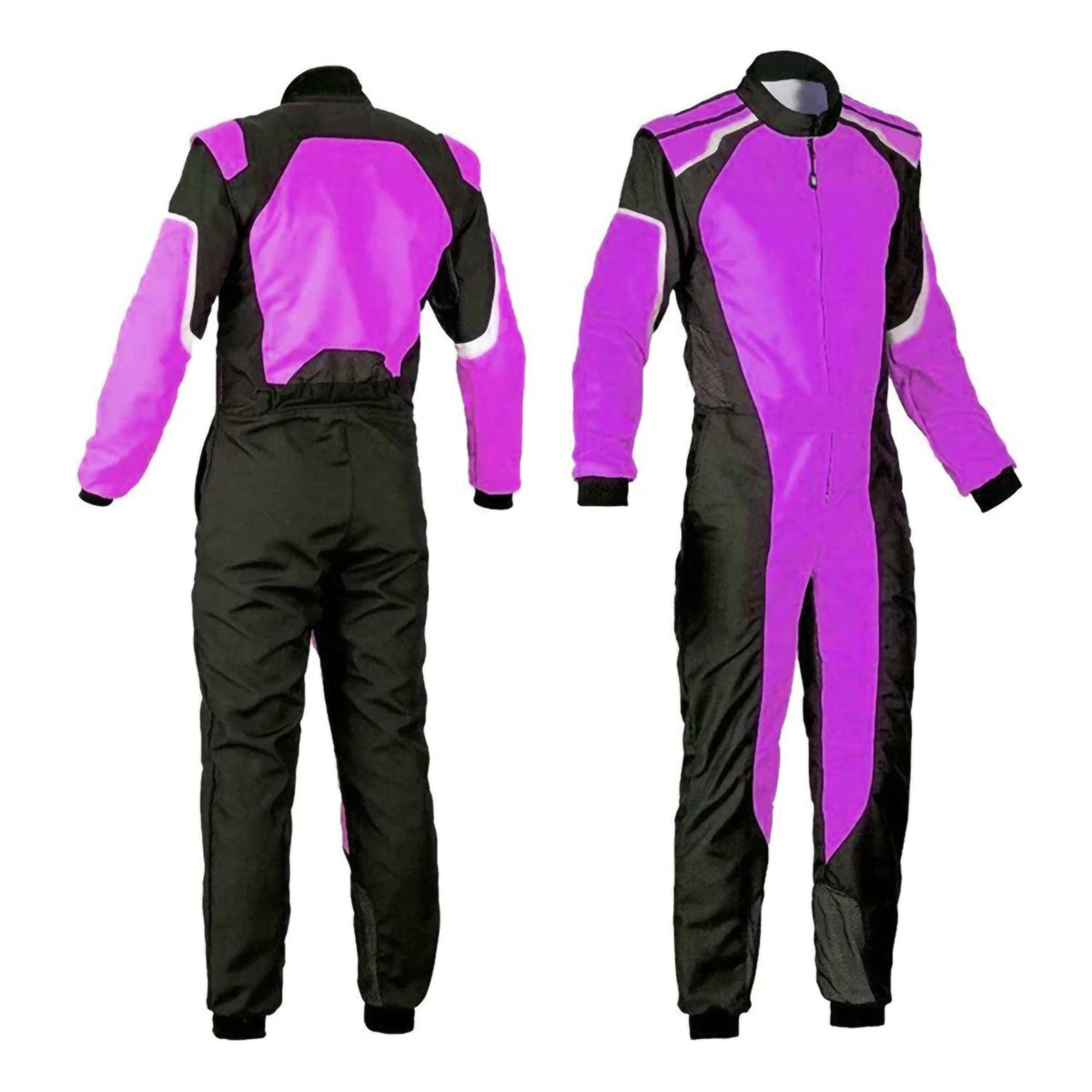 Custom Black & Purple Go Kart Custom Suit: black & Purple Go Kart Custom Track Suit.