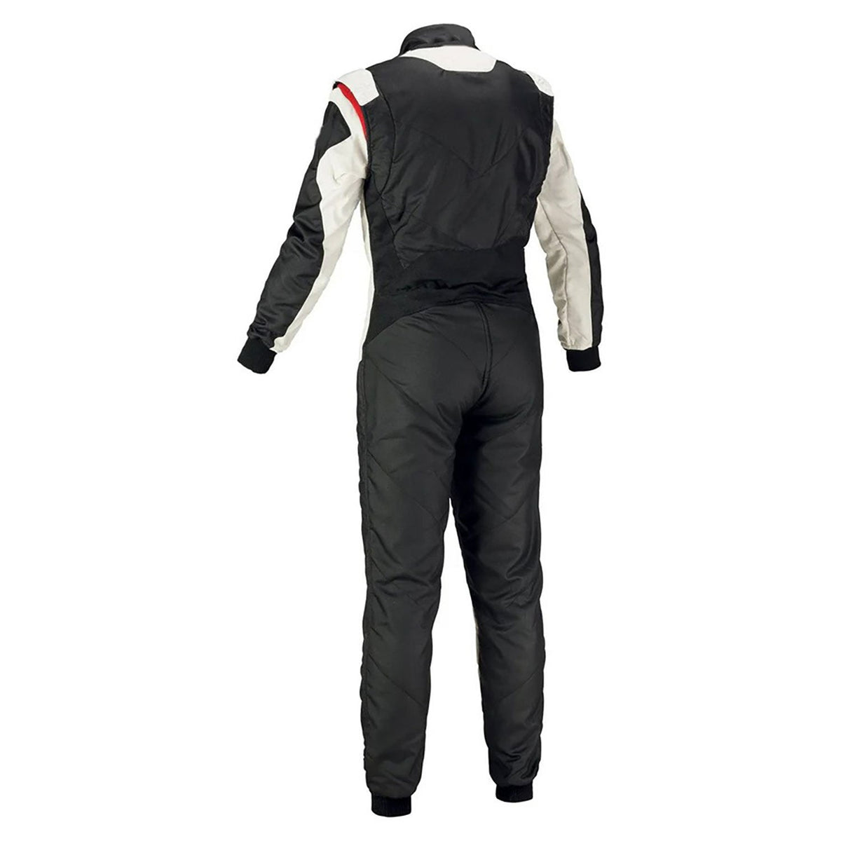 Black and White Go-Kart Driver Racing Suit – Custom Fit: black and White Go-Kart Driver Racing Karting Costume.