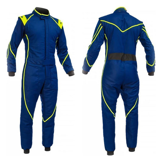 Blue Go-Kart Driver Racing Suit Design: blue Go-Kart Driver Racing Track Suit.