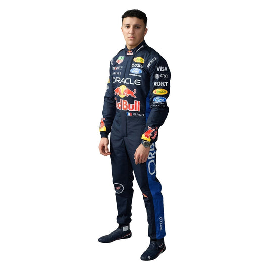 Isack Hadjar Racing Suit Replica 2026: isack Hadjar F1 Race Red Bull Grand Prix Suit.