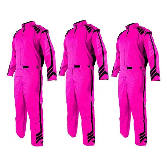 Custom Karting Race Cordura One Piece Suit - Pink.