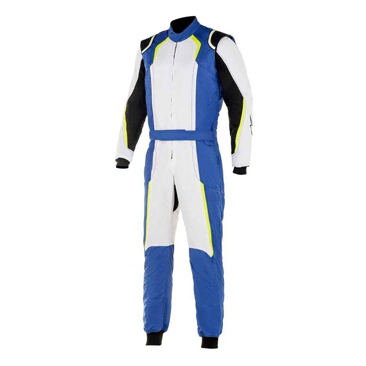 Karting Racing Driver Suit - White, Royal Blue – Custom Fit.