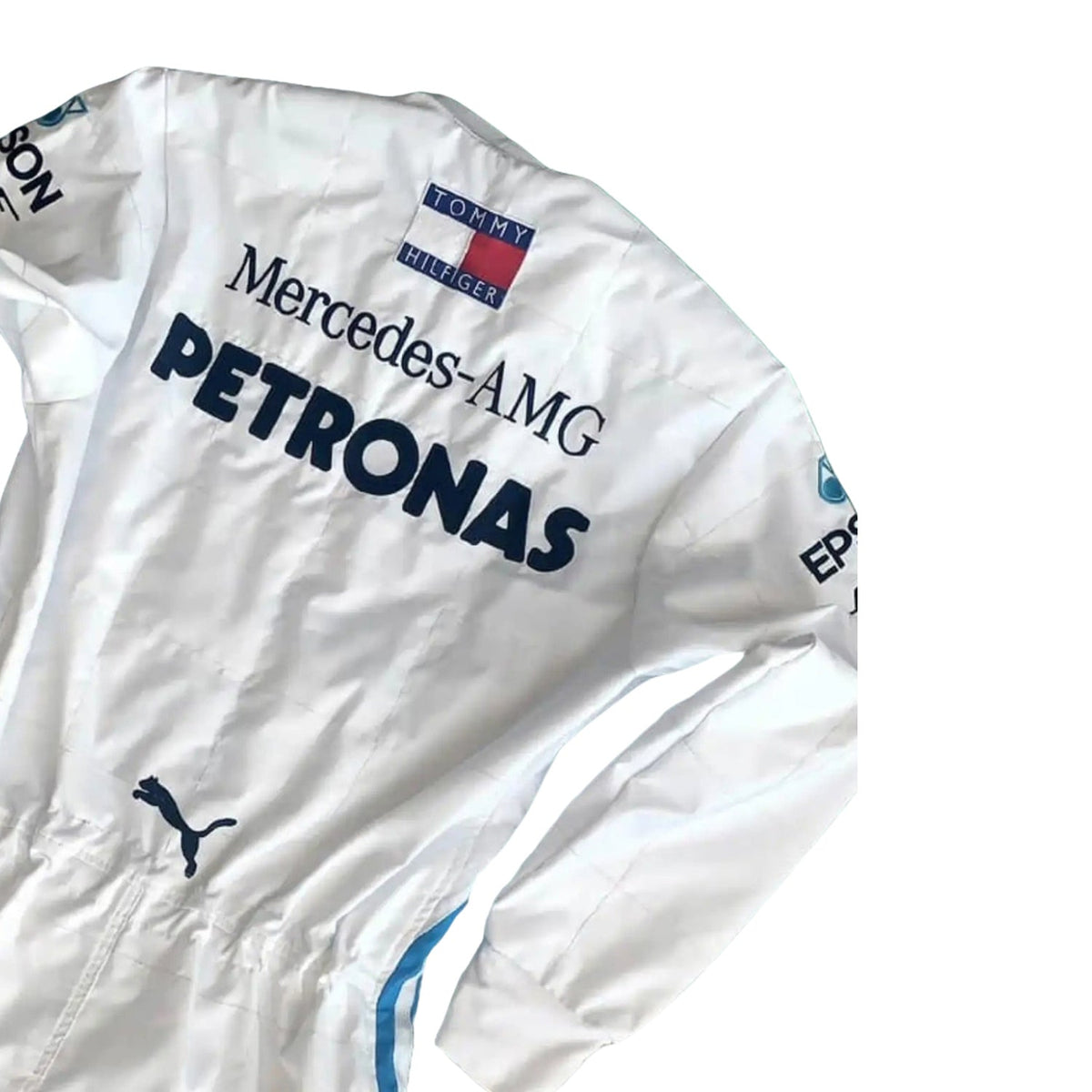 2019 Lewis Hamilton Racing Suit Replica Close Up View.