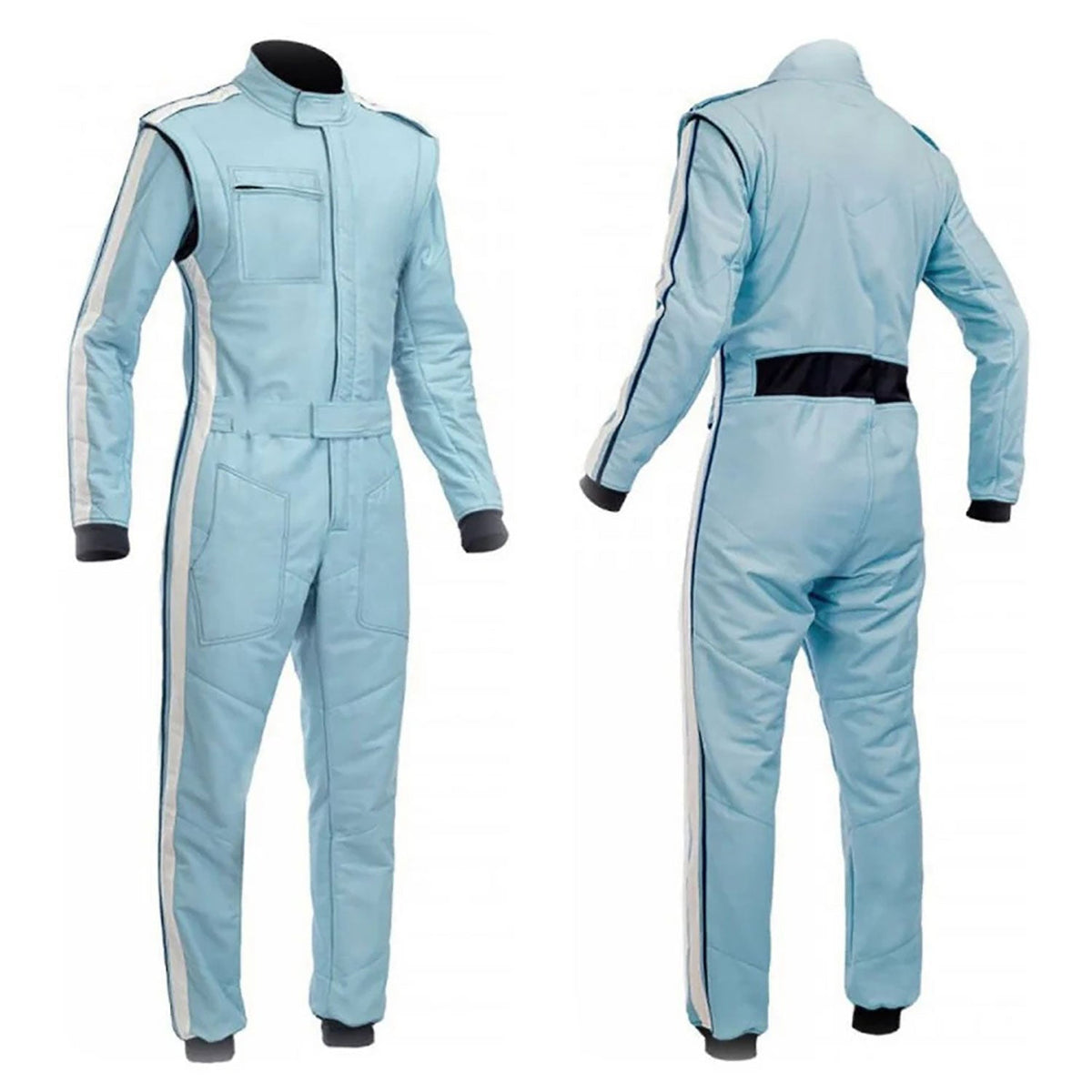 Custom Light Blue Go-Kart Driver Racing Suit: light Blue Go-Kart Driver Racing Motorsport Suit.