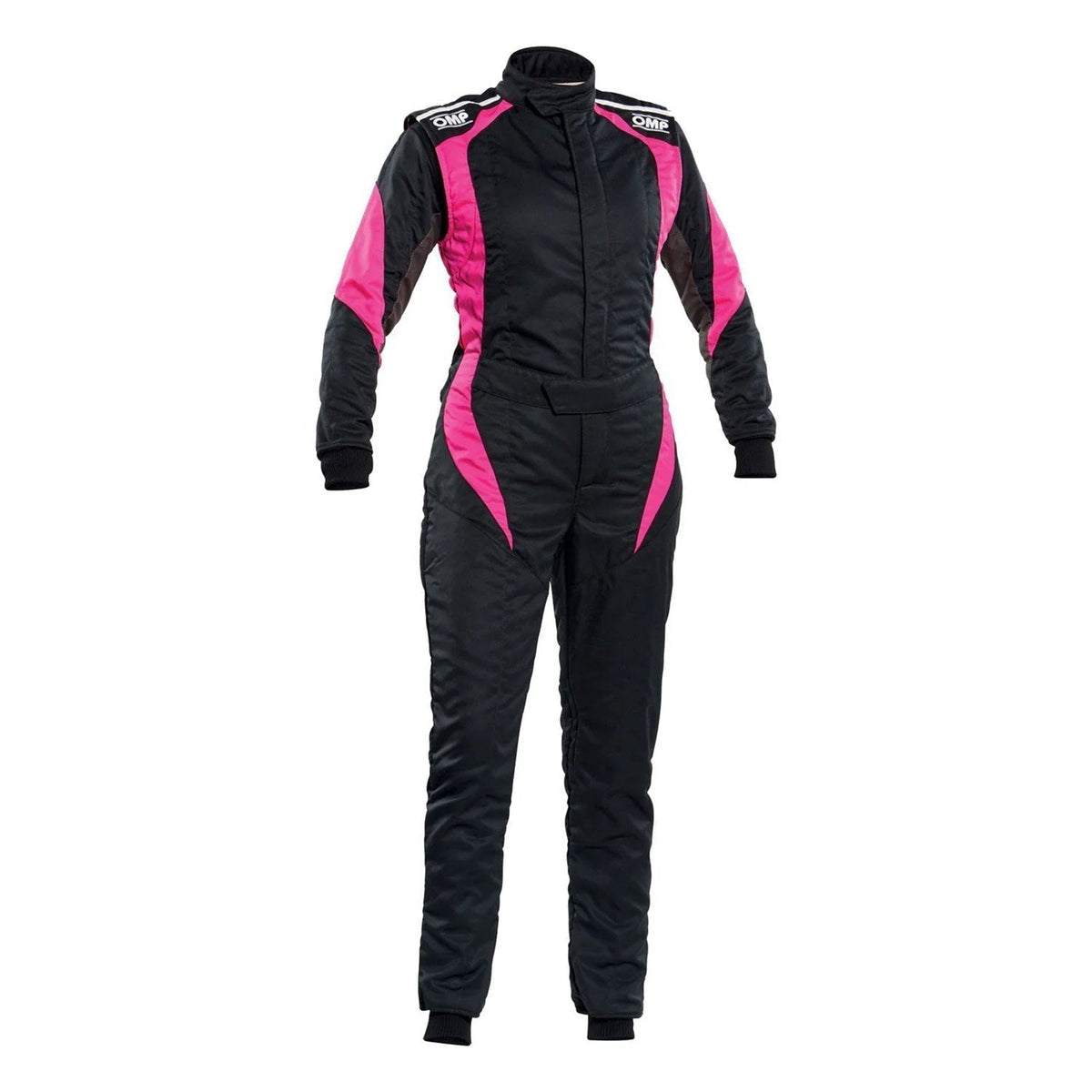 OMP FIRST ELLE Black/Pink Go-Kart Racing Suit Replica: oMP FIRST ELLE Black/Pink Go Kart Racing Track Suit.