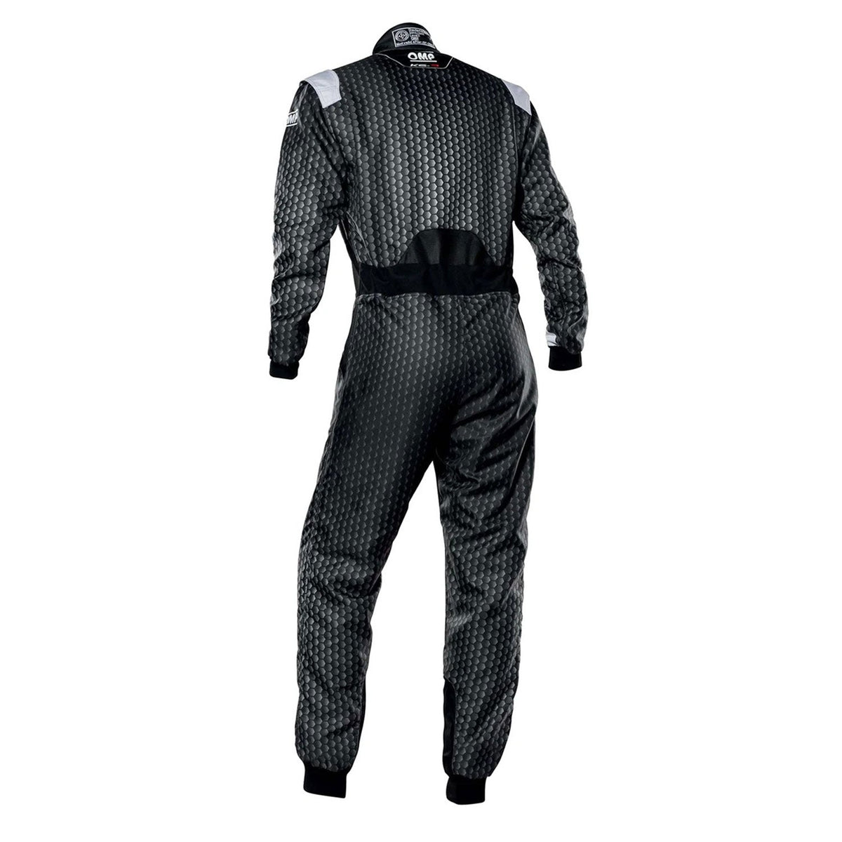 Of OMP KS-3 ART Go-Kart Racing Suit - Black/White Replica.
