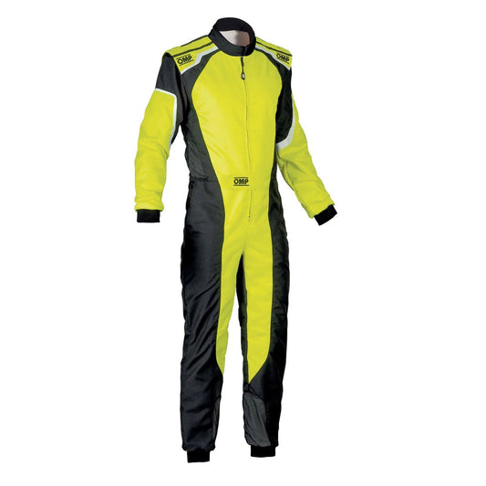 OMP KS-3 FLUO Yellow Go-Kart Racing Suit Replica: oMP KS-3 FLUO Yellow Go Kart Racing Motorsport Suit.