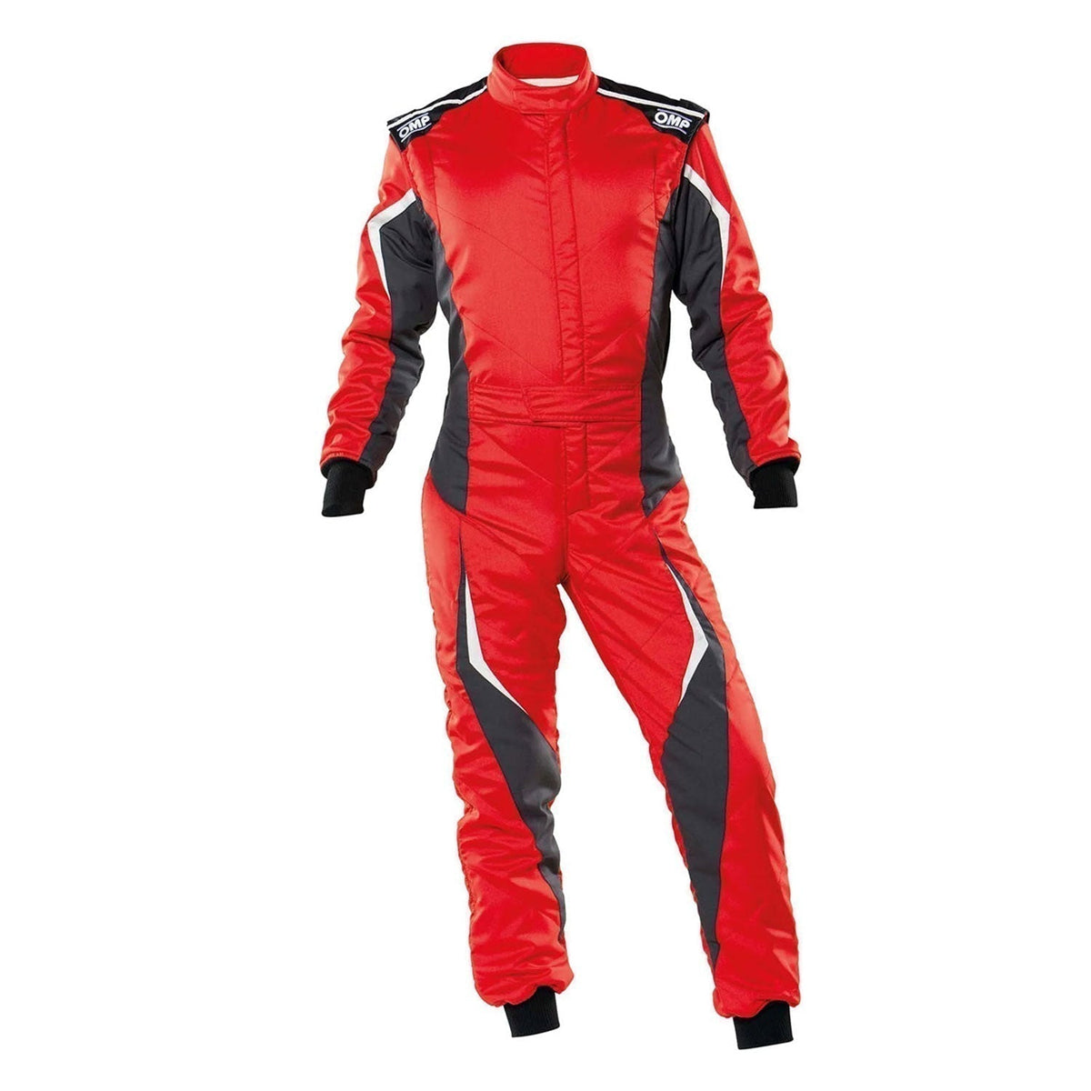 OMP Red Black Tecnica Evo Racing Suit Replica: oMP Red Black Tecnica Evo Racing Karting Costume.