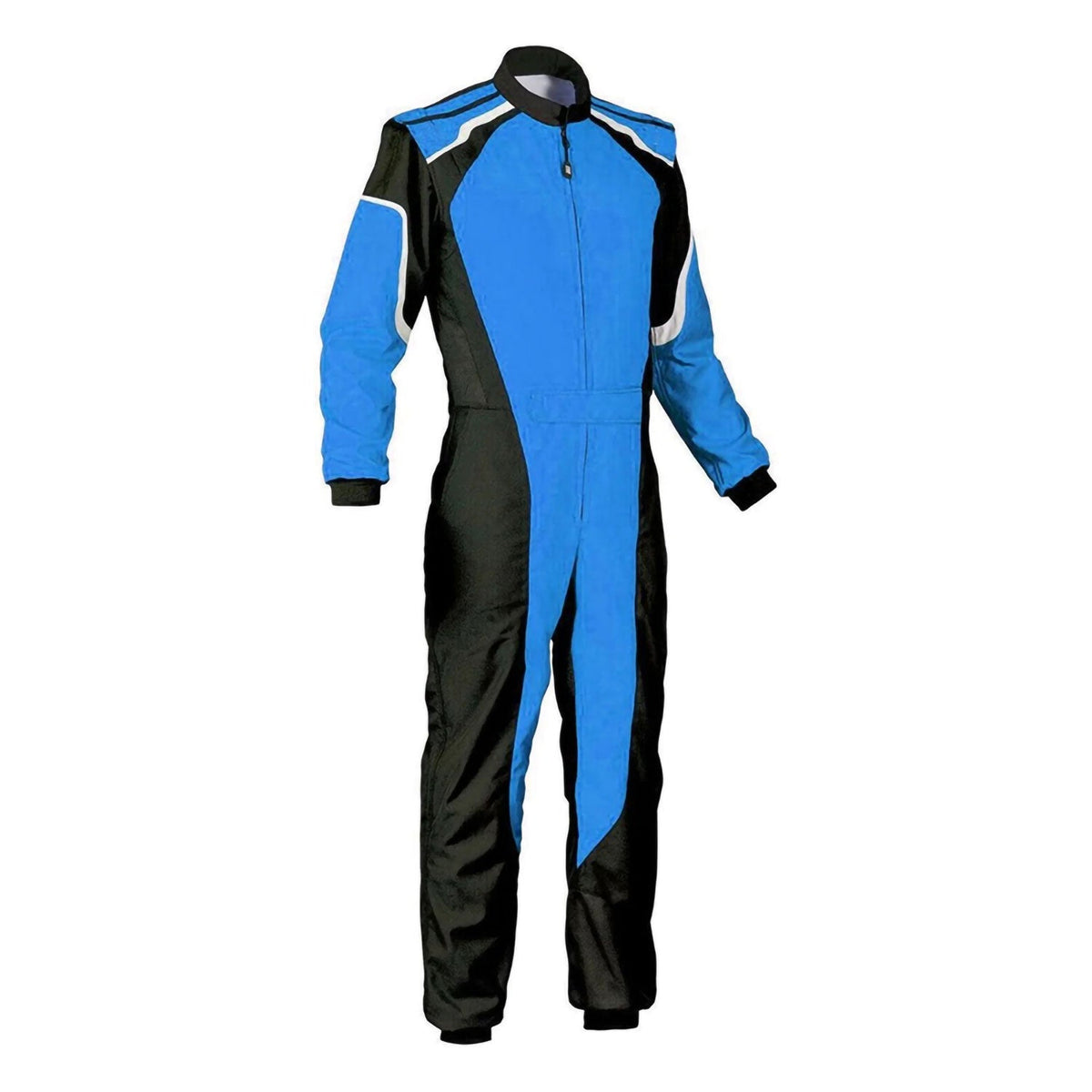 Plain Black & Blue Go Kart Racing Suit Design: plain Black & Blue Go Kart Racing Track Suit.