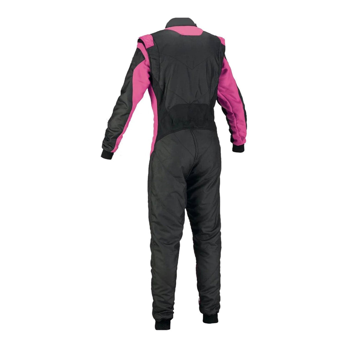 Custom Plain Black & Pink Go Kart Racing Suit: plain Black & Pink Go Kart Racing Track Suit.