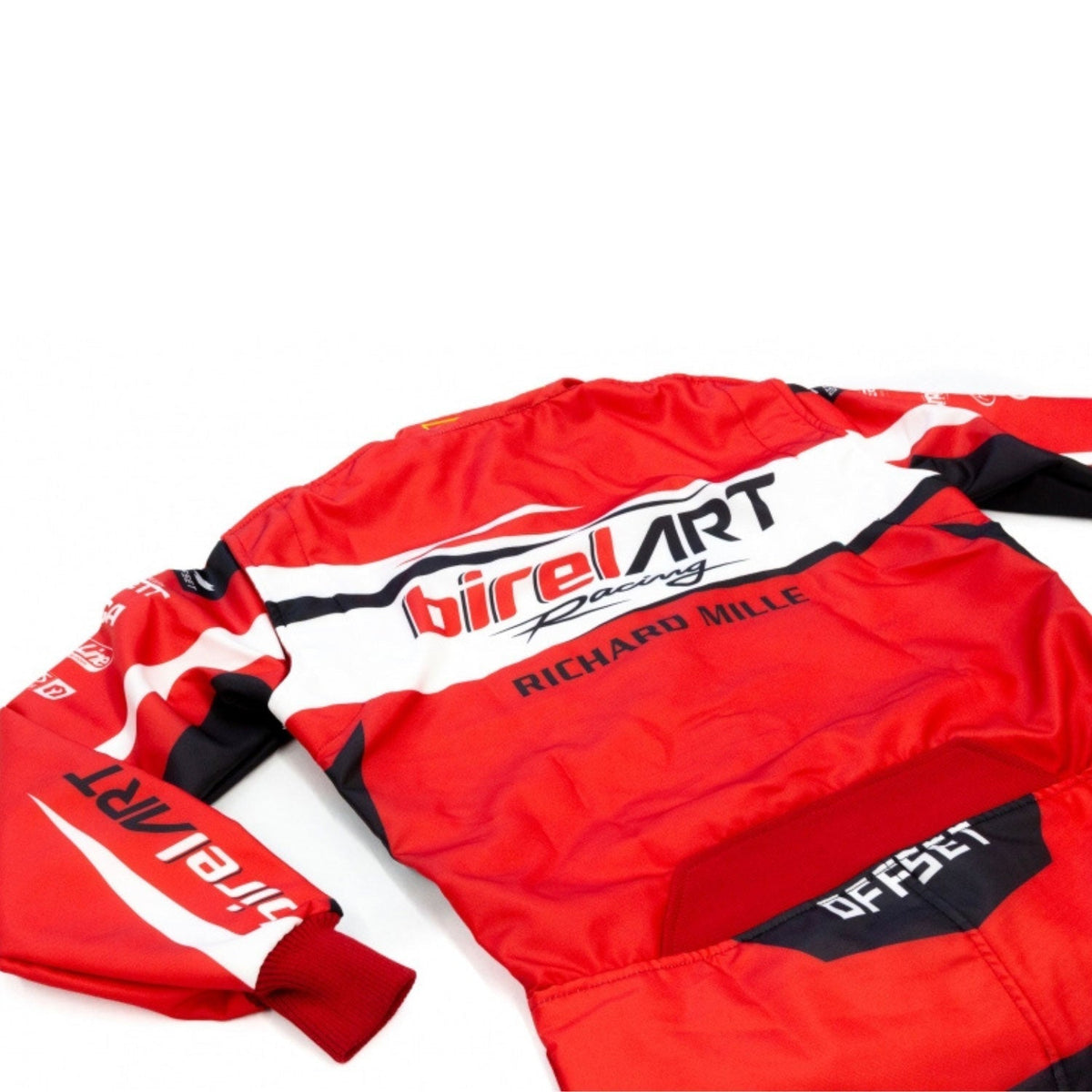 Red Birel Art Go-Kart Racing Suit Replica: red Birel Art Go-Kart Race Track Suit.