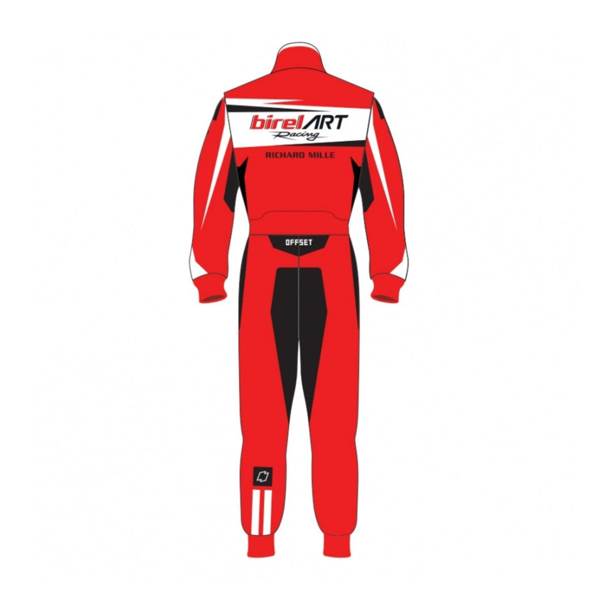 Red Birel Art Go-Kart Racing Suit Replica: red Birel Art Go-Kart Race Motorsport Suit.
