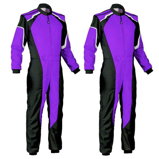 Violet Go-Kart Car Racing Suit – Custom Fit: violet Go-Kart Car Racing Karting Costume.