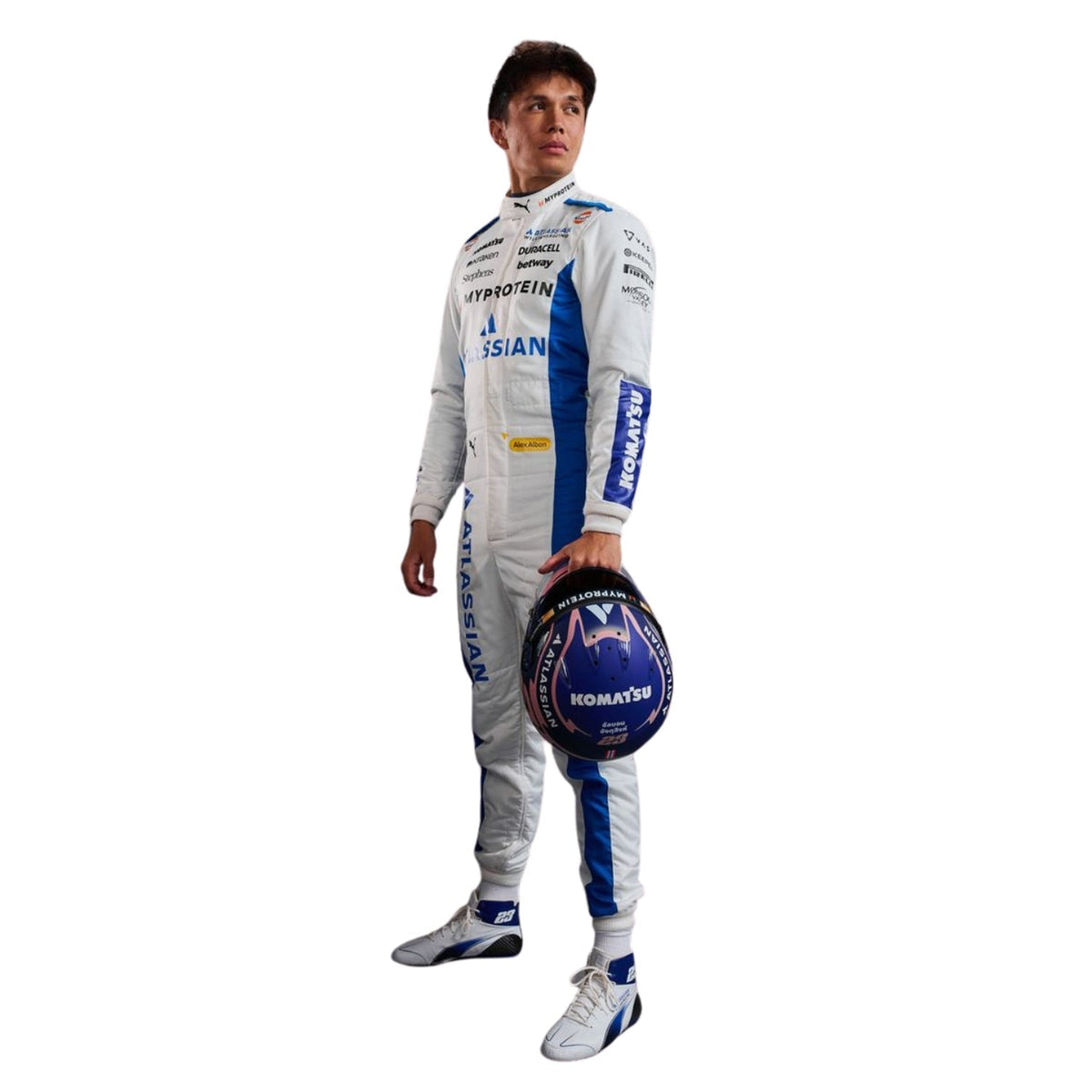 Alexander Albon Racing Suit Replica 2025: alexander Albon F1 Race Replica Williams Grand Prix Suit.