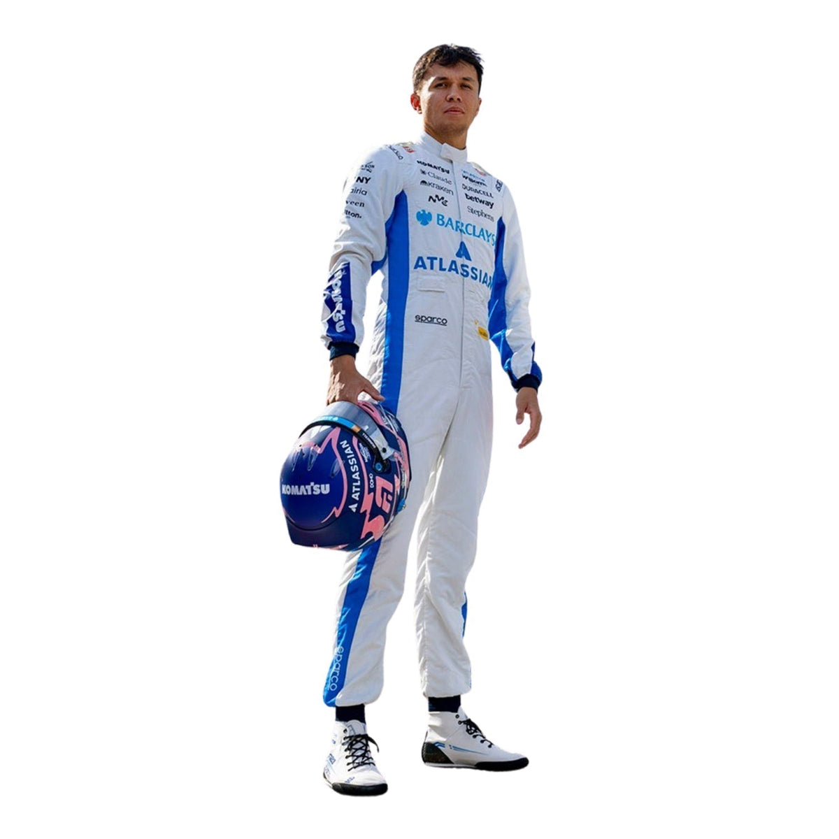 2026 Alexander Albon Racing Suit Replica: alexander Albon F1 Race Replica Williams Motorsport Suit.