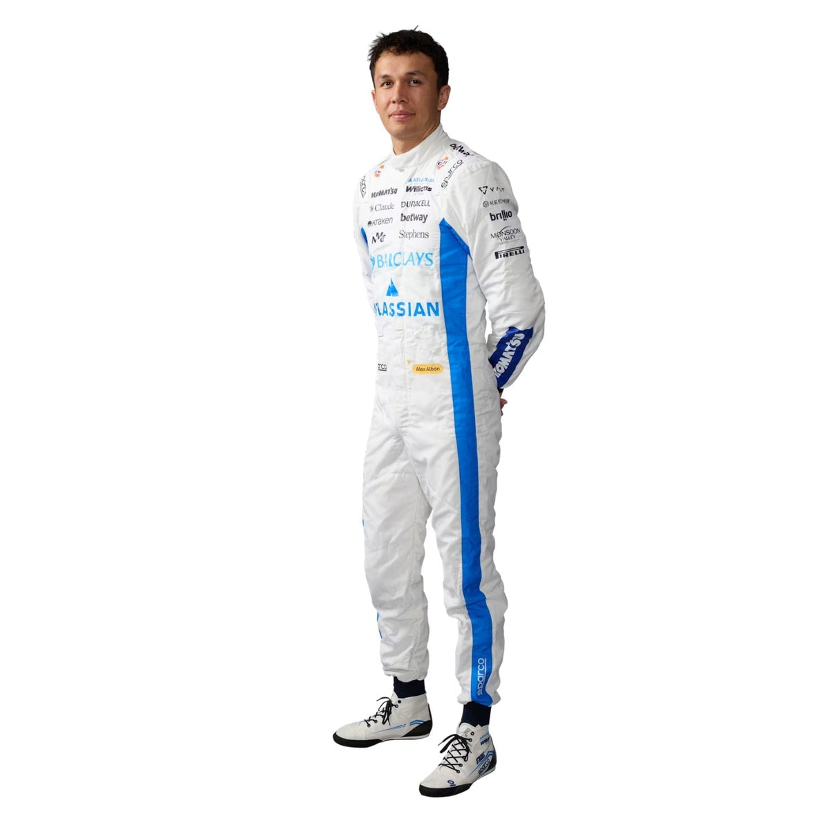 2026 Alexander Albon Racing Suit Replica: alexander Albon F1 Race Replica Williams Motorsport Suit.