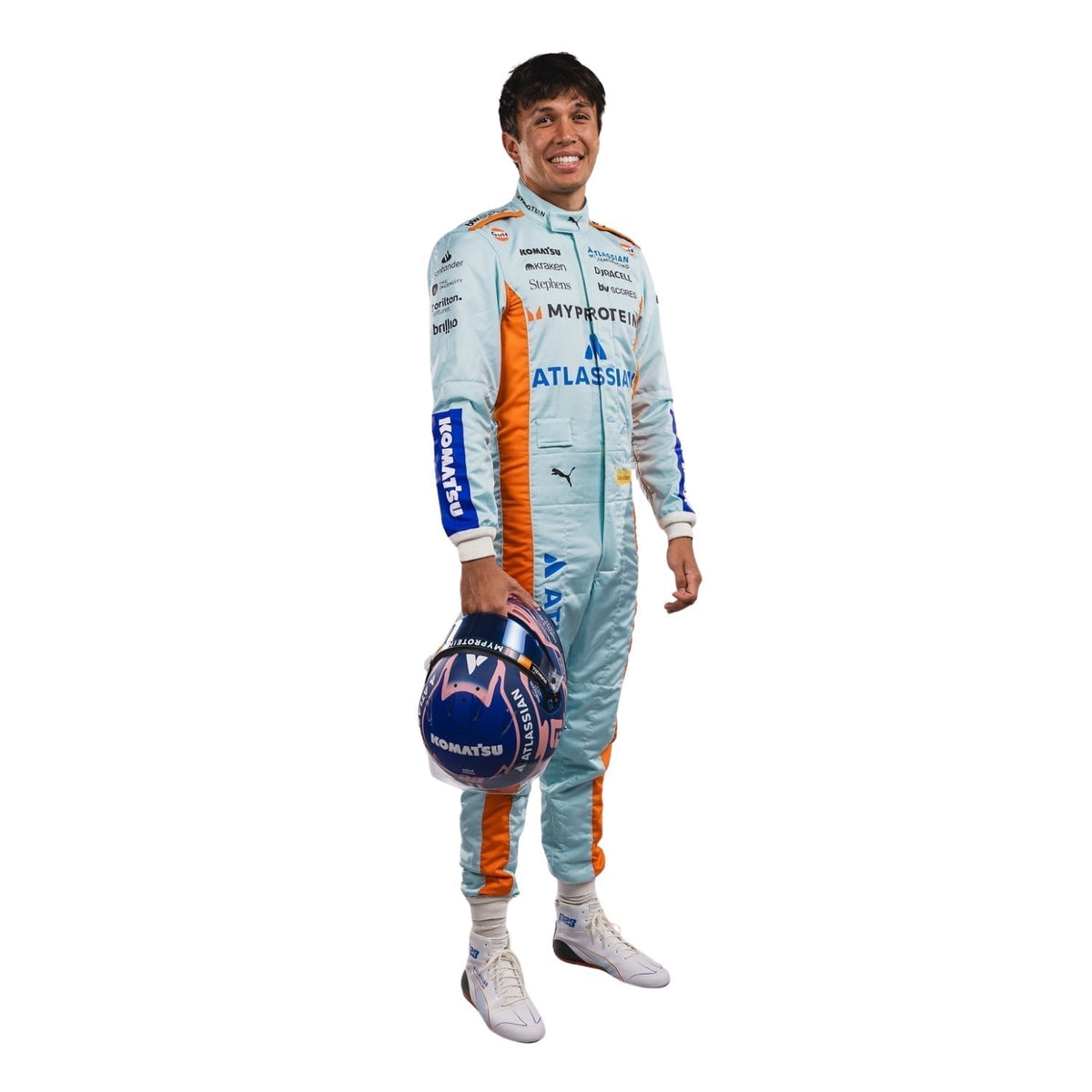 Alexander Albon Racing Suit Replica 2025 Sao Paul GP: alexander Albon F1 Race Replica Williams Sao Paul GP Grand Prix Suit.