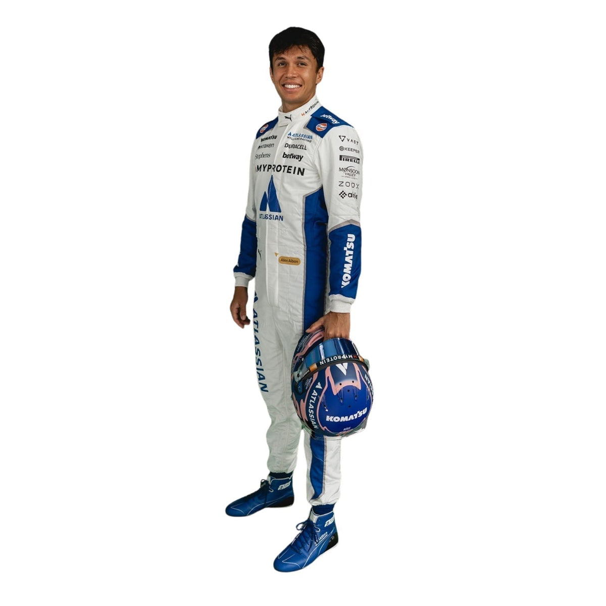 2025 Racing Suit Replica – Alexander Albon United States GP: alexander Albon F1 Race Replica Williams United States GP Driver Suit.