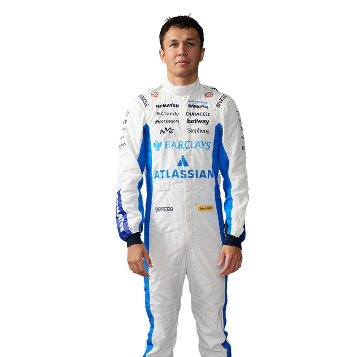 2026 Alexander Albon Racing Suit Replica: alexander Albon F1 Race Replica Williams Motorsport Suit.