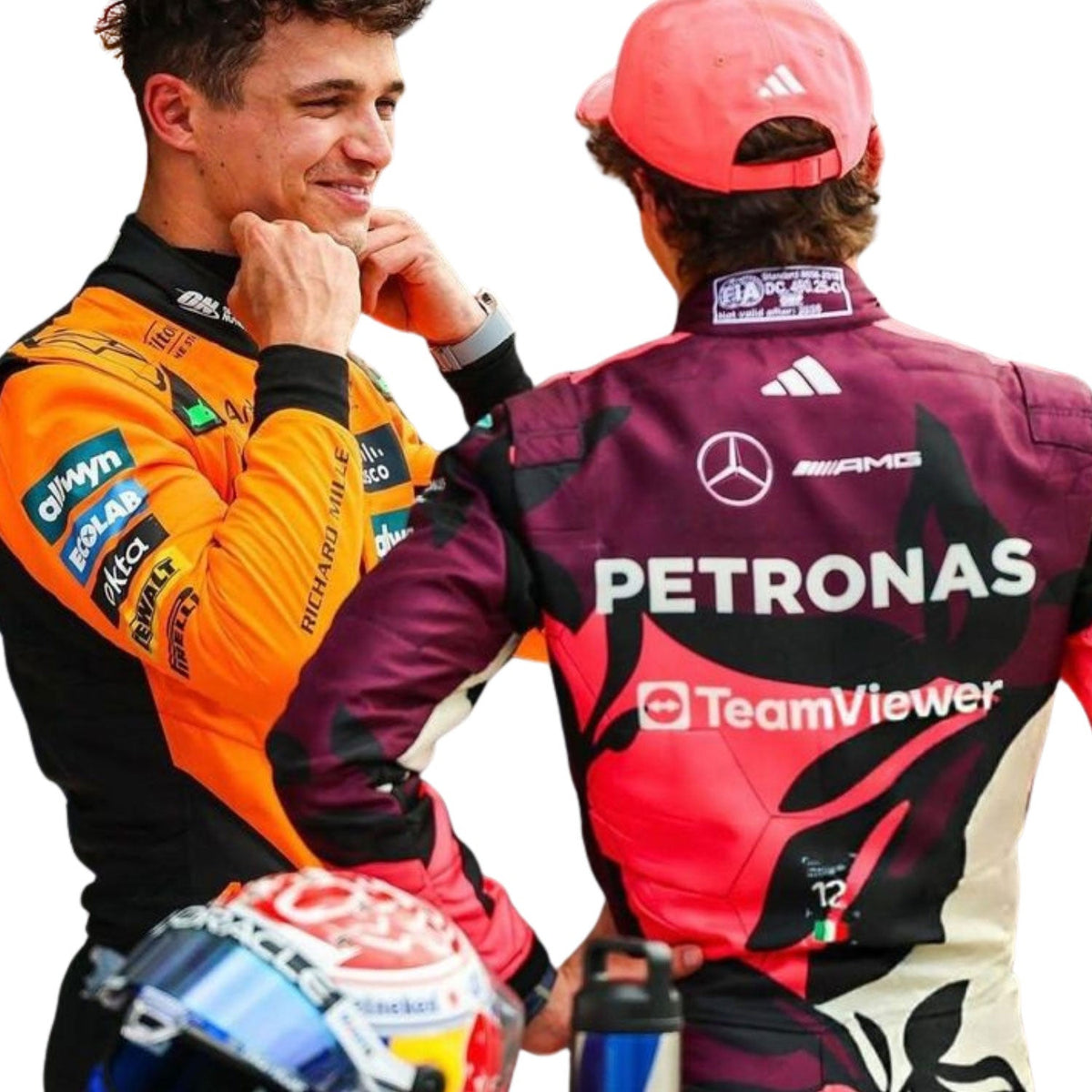 Andrea Kimi Antonelli 2025 Racing Suit Replica – Miami GP: andrea Kimi Antonelli & Lando Norris F1 Race Mercedes Miami GP Grand Prix Suit.