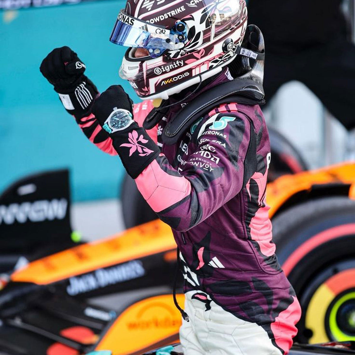 Andrea Kimi Antonelli 2025 Racing Suit Replica – Miami GP: andrea Kimi Antonelli F1 Race Mercedes Miami GP Grand Prix Suit.