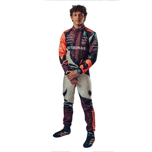 Andrea Kimi Antonelli 2025 Racing Suit Replica – Miami GP: andrea Kimi Antonelli F1 Race Mercedes Miami GP Grand Prix Suit.
