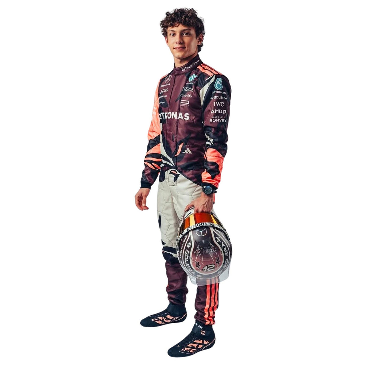 Andrea Kimi Antonelli 2025 Racing Suit Replica – Miami GP: andrea Kimi Antonelli F1 Race Mercedes Miami GP Grand Prix Suit.