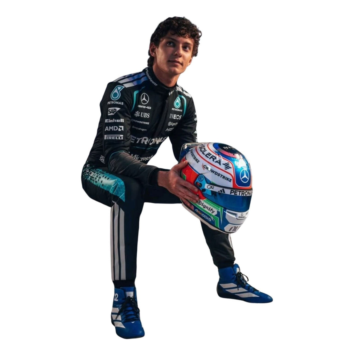 Andrea Kimi Antonelli Racing Suit Replica 2026: andrea Kimi Antonelli F1 Race Replica Mercedes Driver Suit.
