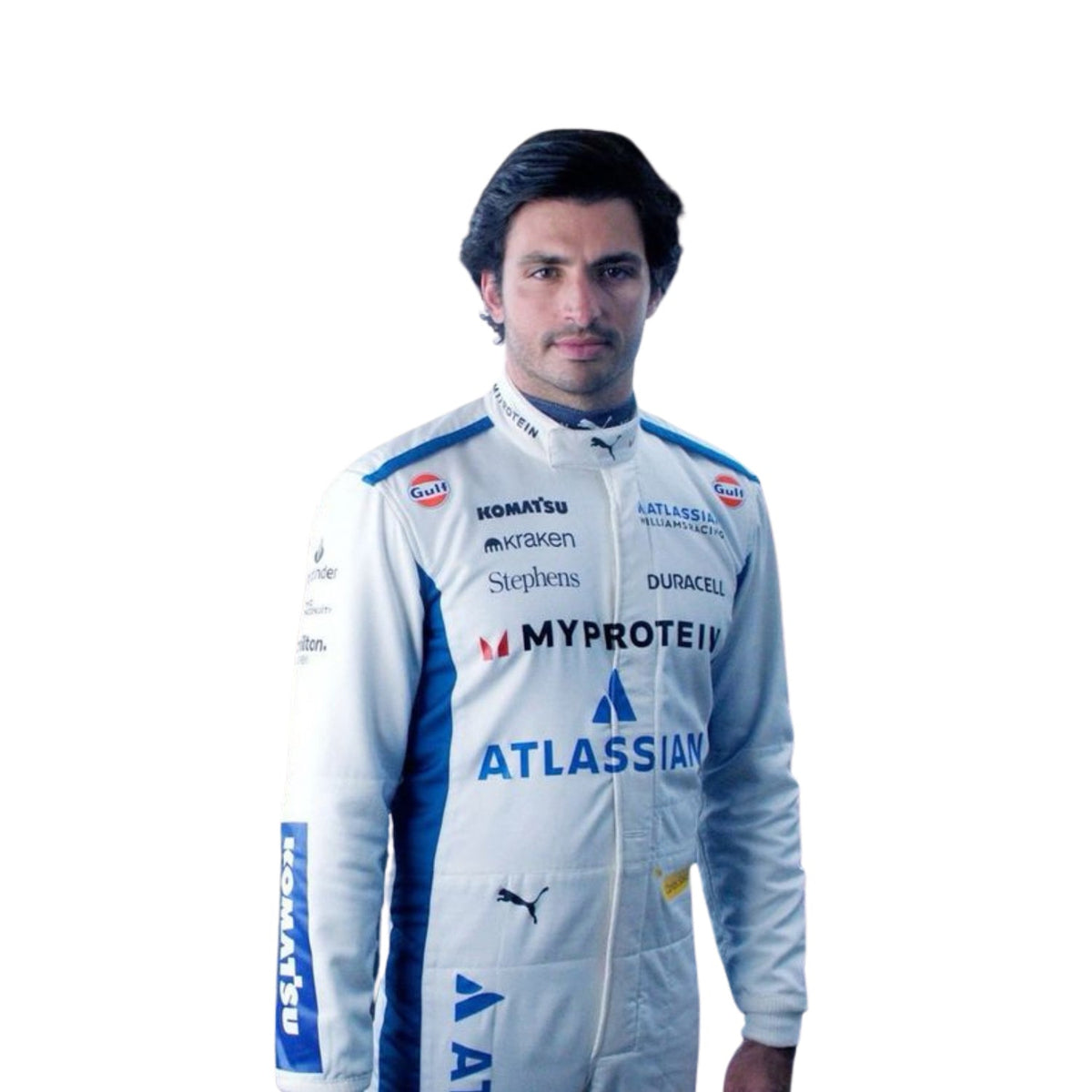 Carlos Sainz Racing Suit Replica 2025: carlos Sainz F1 Race Replica Williams Motorsport Suit.