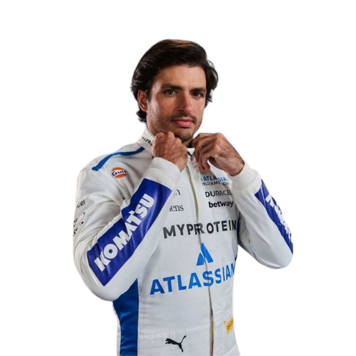Carlos Sainz Racing Suit Replica 2025: carlos Sainz F1 Race Replica Williams Motorsport Suit.
