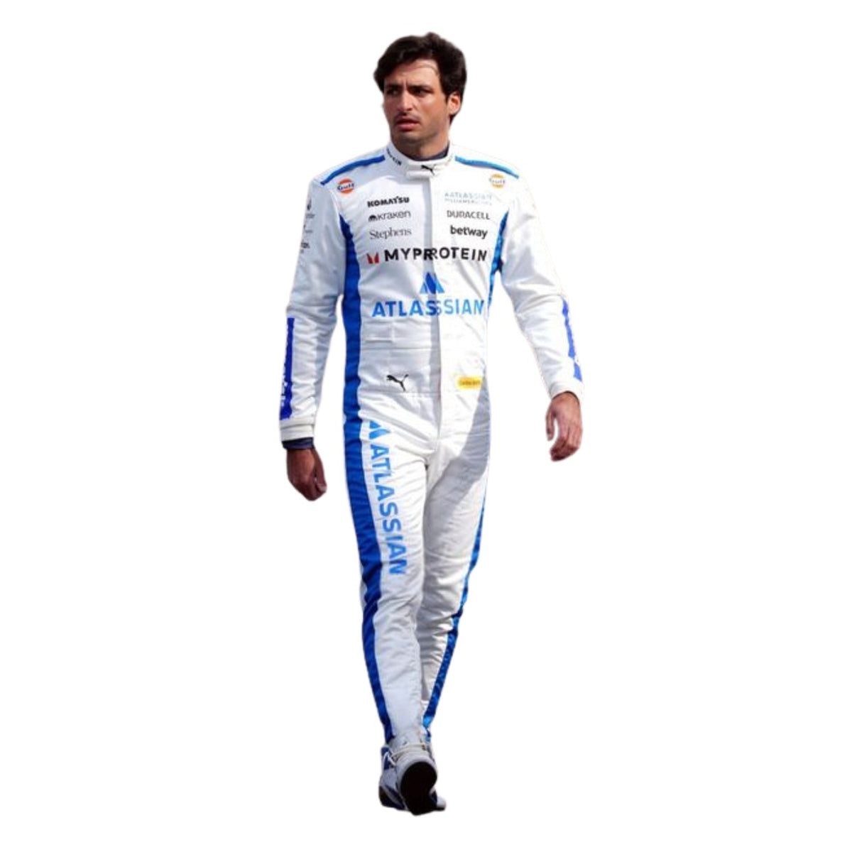 Carlos Sainz Racing Suit Replica 2025: carlos Sainz F1 Race Replica Williams Motorsport Suit.