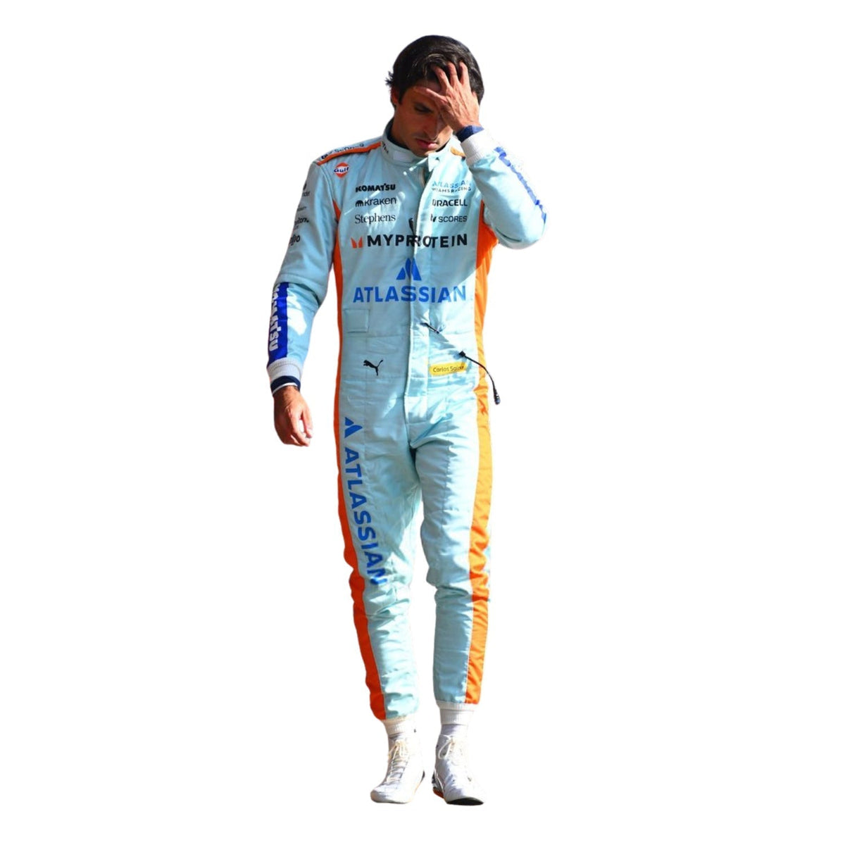Carlos Sainz Racing Suit Replica 2025 Sao Paul GP: carlos Sainz F1 Race Replica Williams Sao Paul GP Grand Prix Suit.