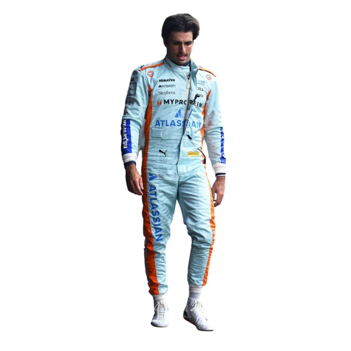 Carlos Sainz Racing Suit Replica 2025 Sao Paul GP: carlos Sainz F1 Race Replica Williams Sao Paul GP Grand Prix Suit.