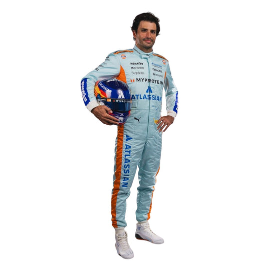 Carlos Sainz Racing Suit Replica 2025 Sao Paul GP: carlos Sainz F1 Race Replica Williams Sao Paul GP Grand Prix Suit.