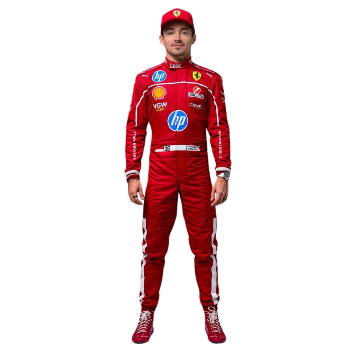 Charles Leclerc 2025 Racing Suit Replica: charles Leclerc F1 Race Replica Ferrari Grand Prix Suit.